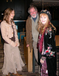 Josephine Wall and her husband Bob pictured with Myrea Pettit in London December 2005