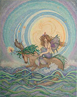 “Mermaid Moon Rising”, one of three pieces shown at ARTVawards © Vicki Visconti-Tilley 2005