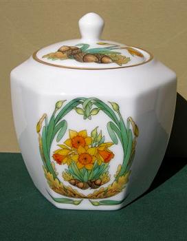 March Ceramic Ginger Jar Image by Myrea Pettit, Copyright&copy; 2004 Fairies World&reg;  Reproduction of these images in any form is strictly prohibited