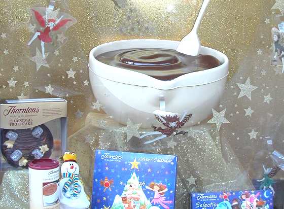 Thorntons Chocolates Window Display for Christmas