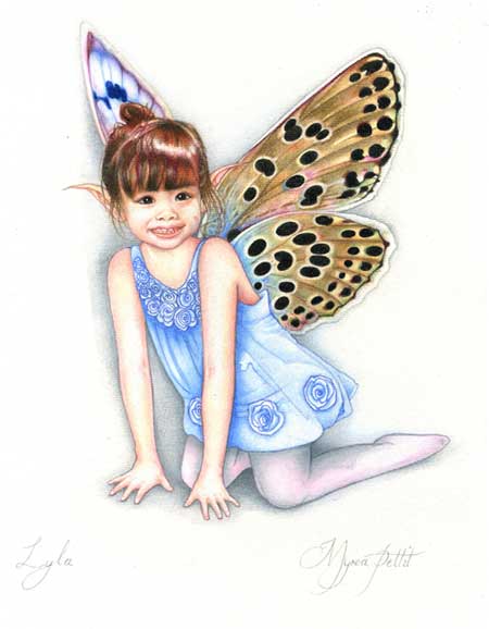 Myrea Pettit loves to paint Flowers Fairies and Butterflies and Lyla © Myrea Pettit
